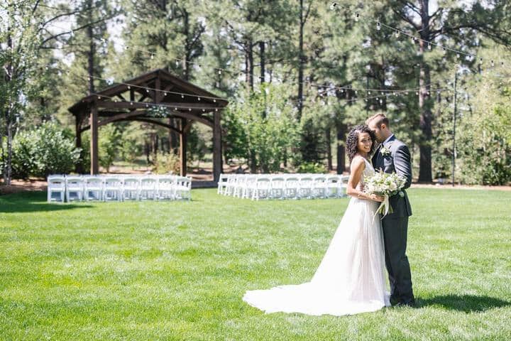 Outdoor wedding area